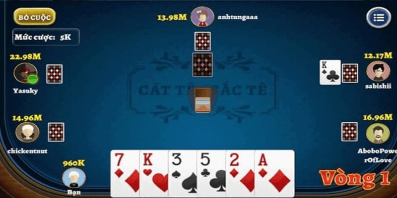 Hướng dẫn cách đánh game bài catte cơ bản